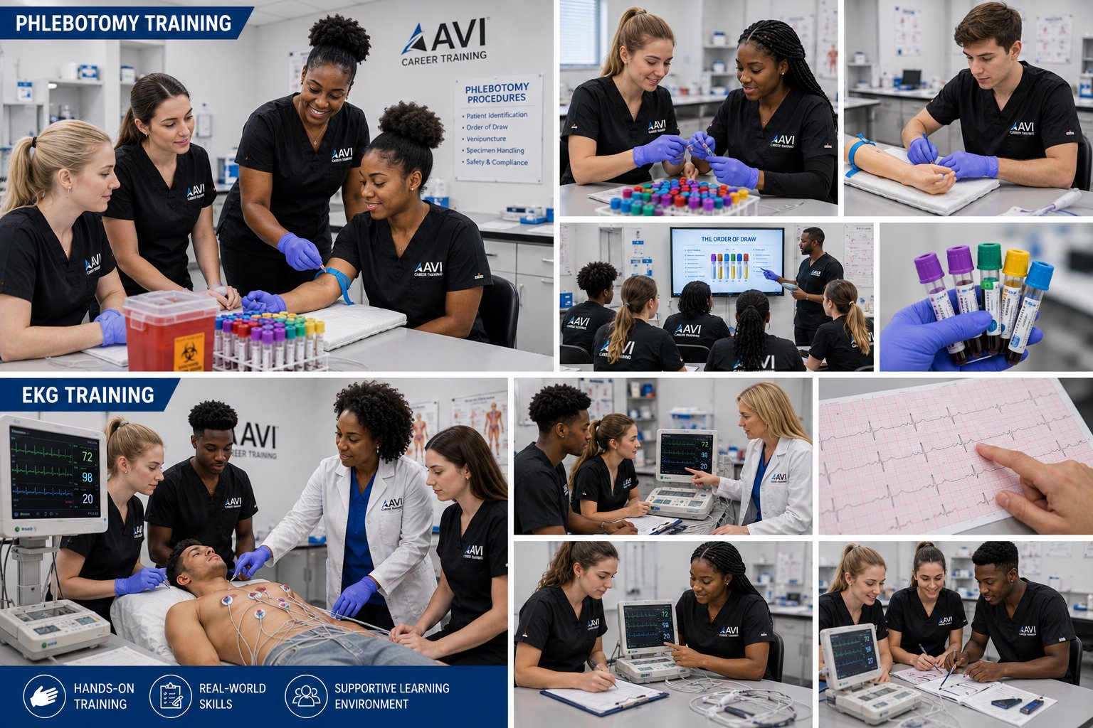 EKG technician training hands-on AVI Career Training
