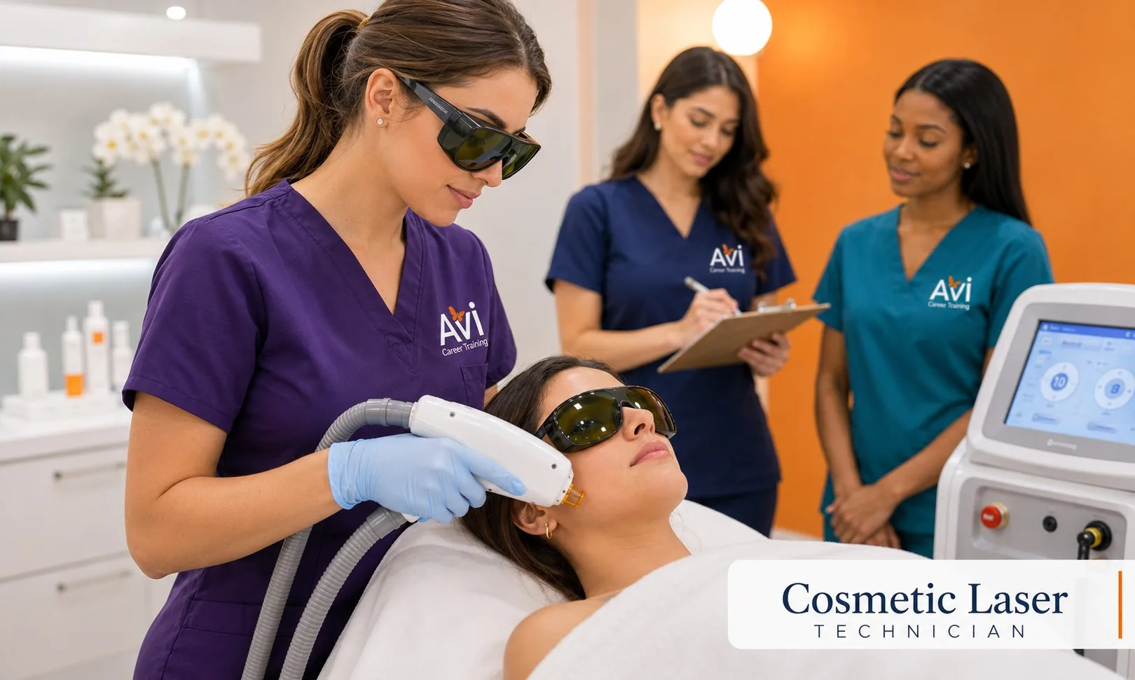 Cosmetic laser technician training at AVI Career Training Virginia